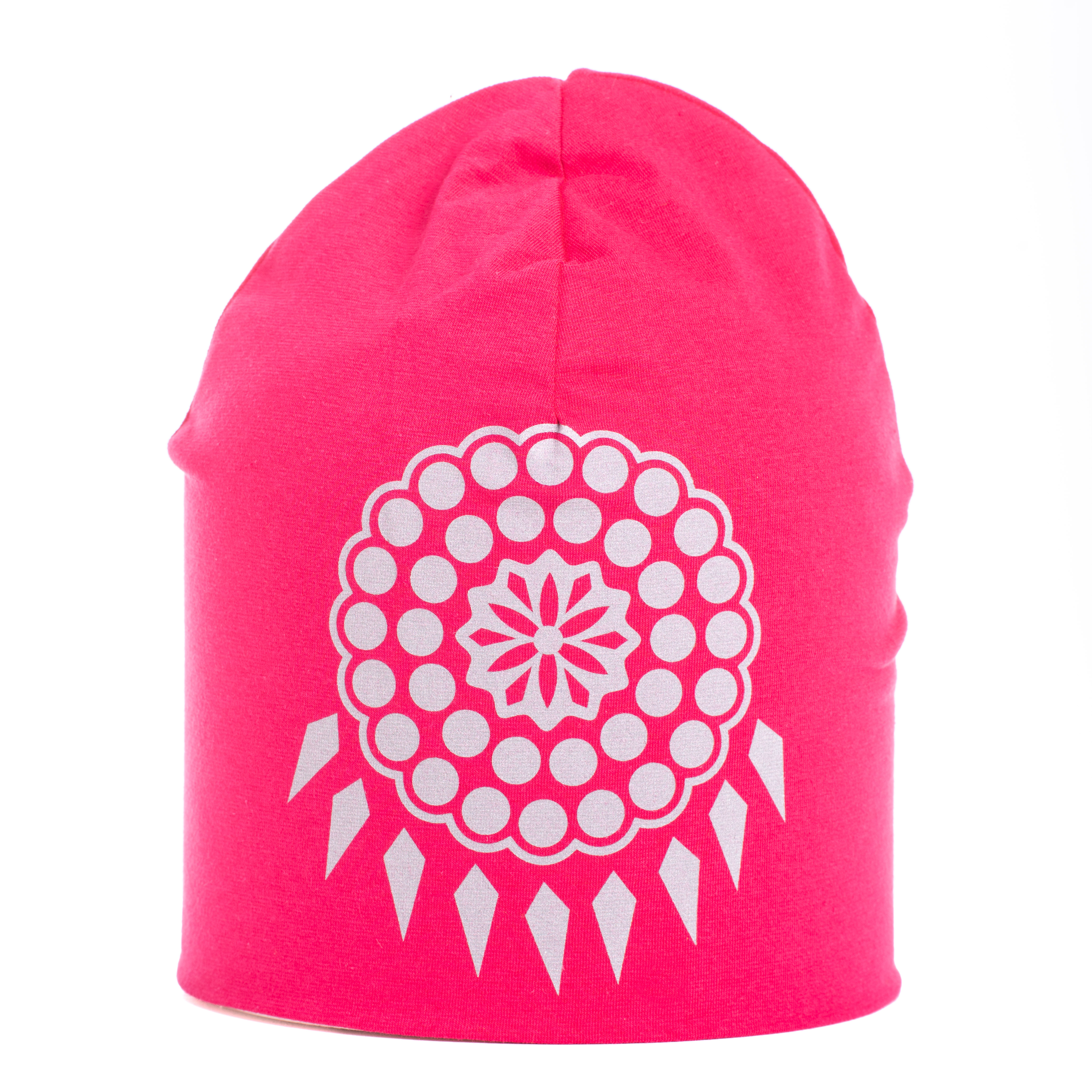 Reflective beanie Risku cerise