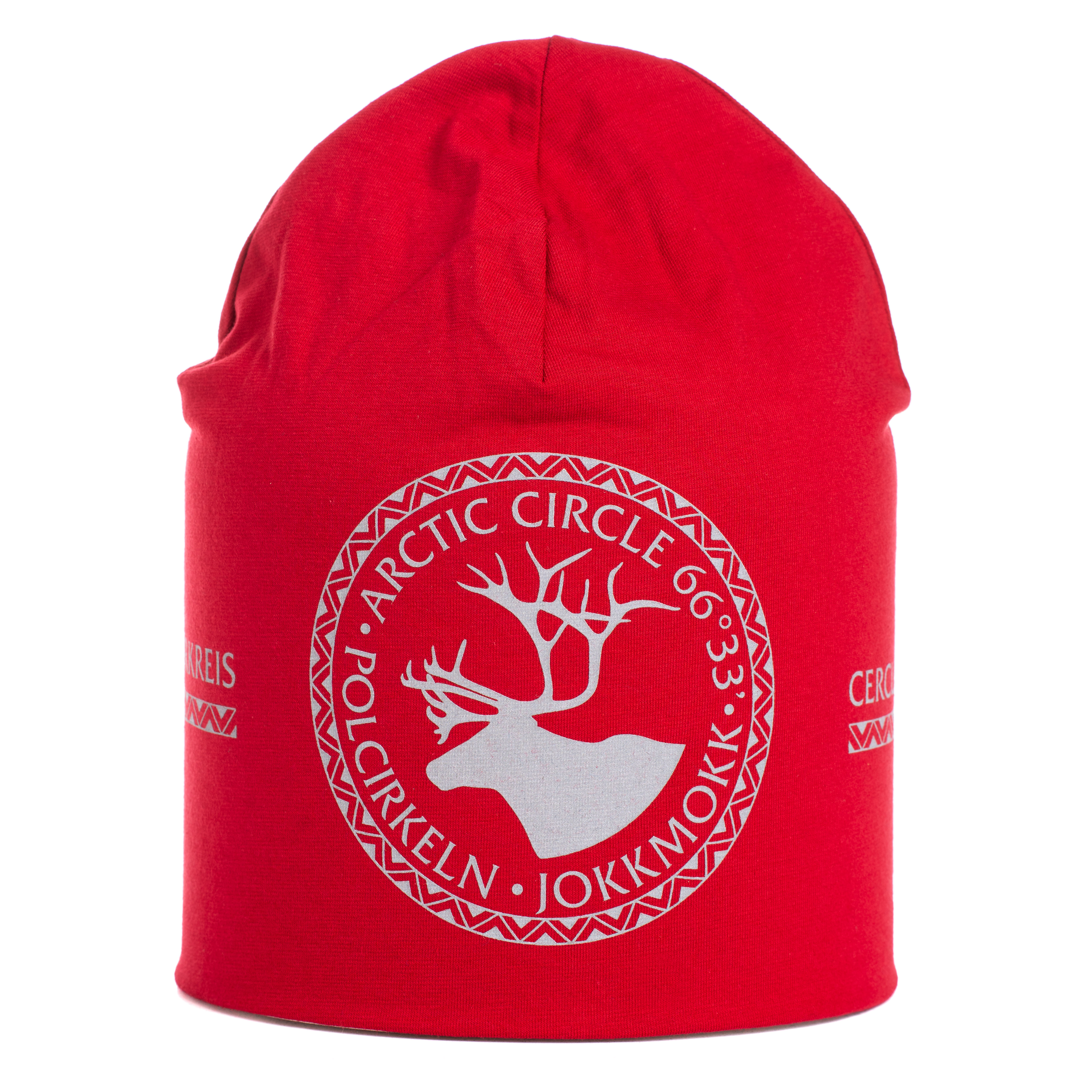 Reflective beanie Arctic Circle red