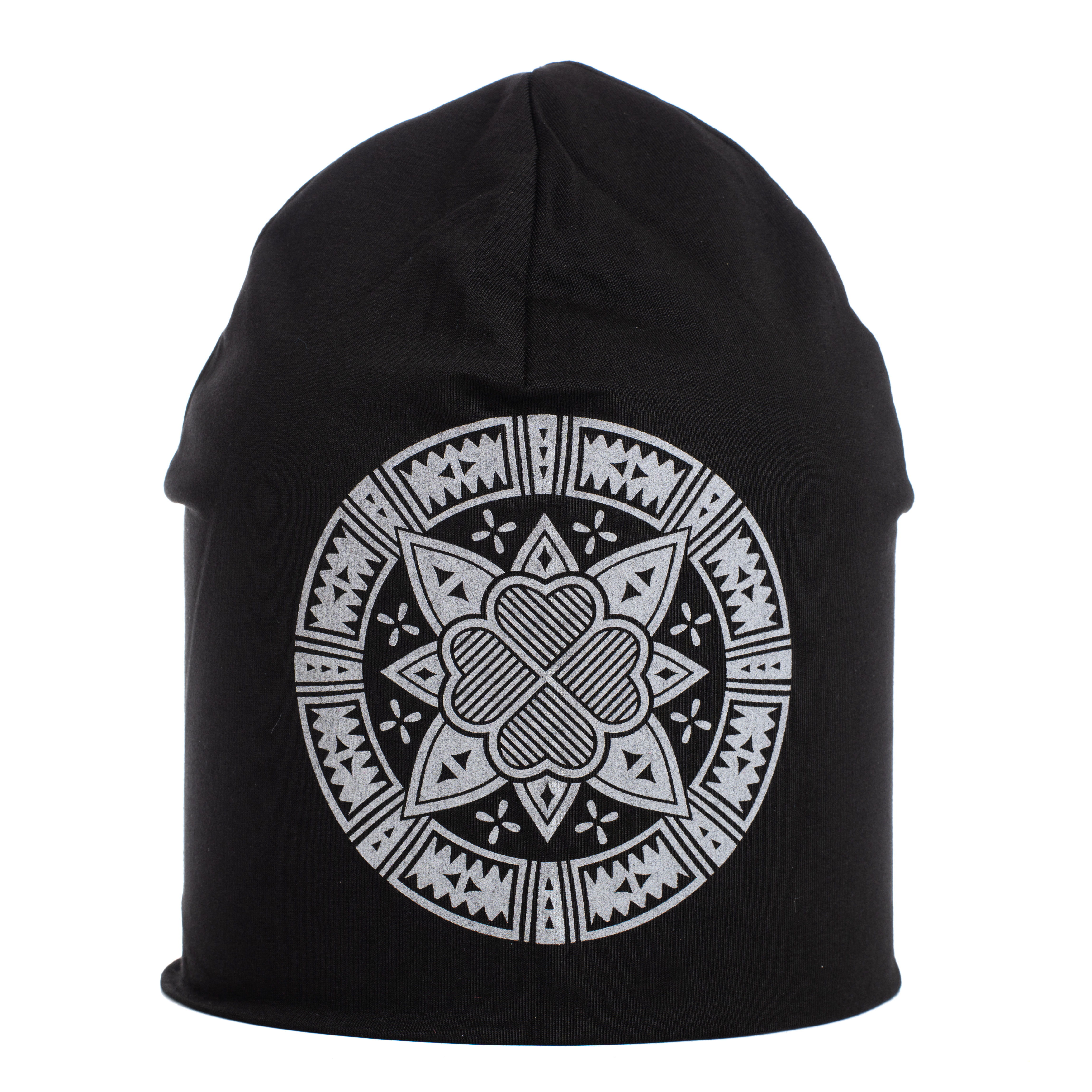 Reflective beanie Wild Rose black