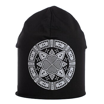 Reflective beanie Wild Rose black