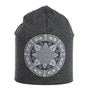 Reflective beanie Wild Rose grey