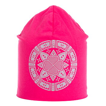 Reflective beanie Wild Rose pink