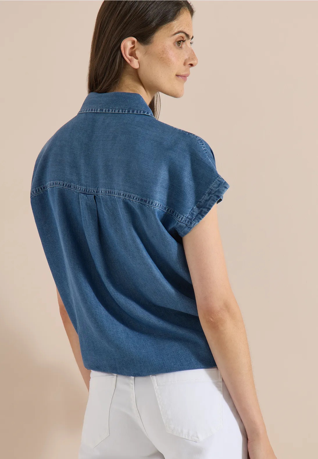 TOS Denim Look Blouse - Cecil - 3