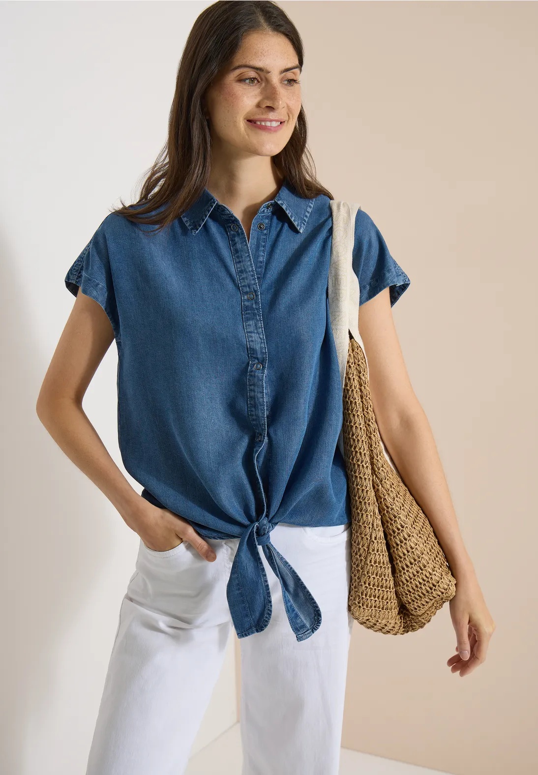 TOS Denim Look Blouse - Cecil