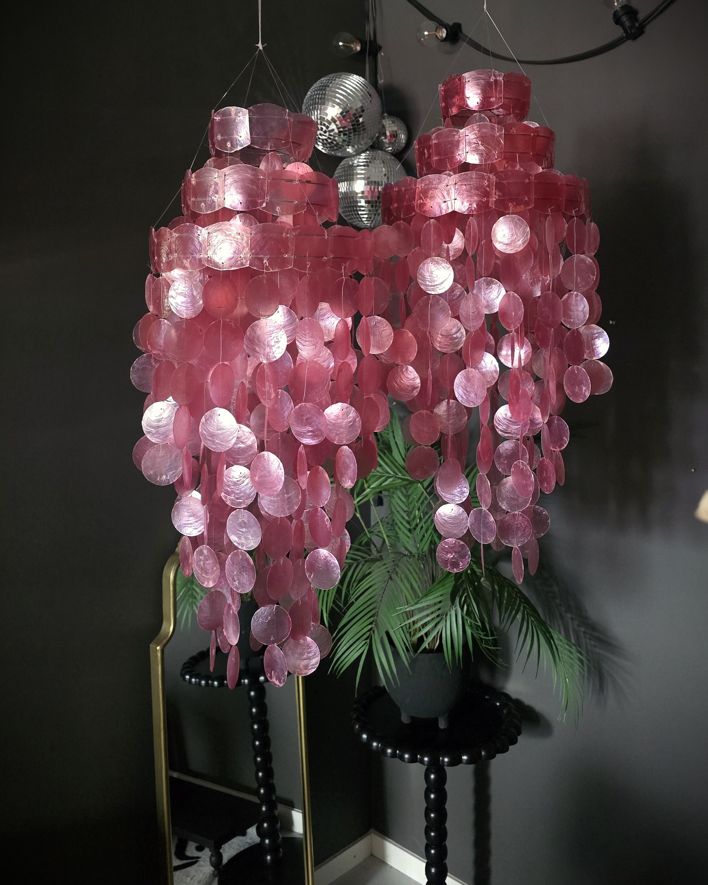 Snäckskalsskärm - Snäckskalslampa - Raspberry Pink Medium - 2