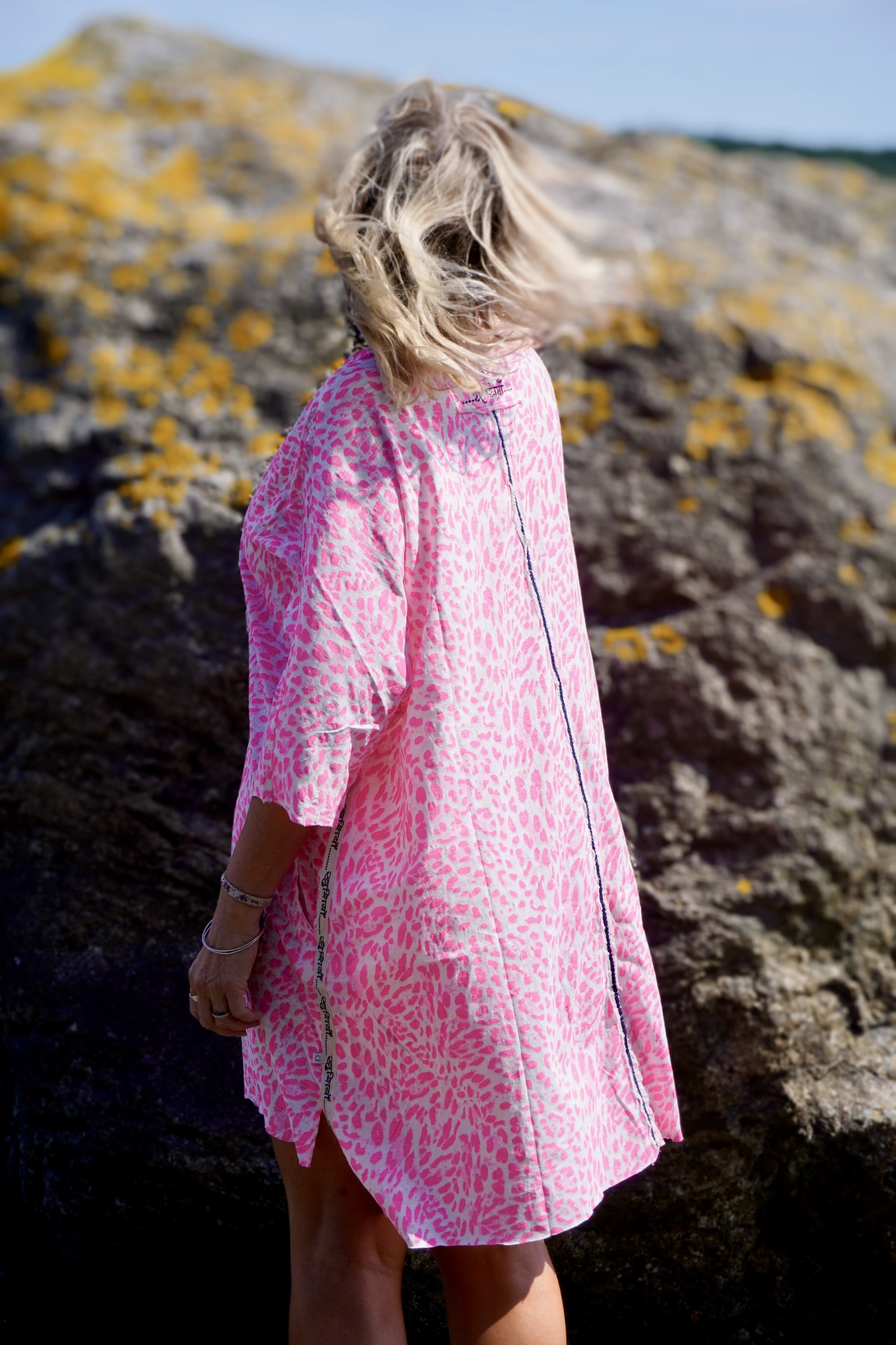 NEO LEO COTTON JERSEY DRESS PINK  - 7