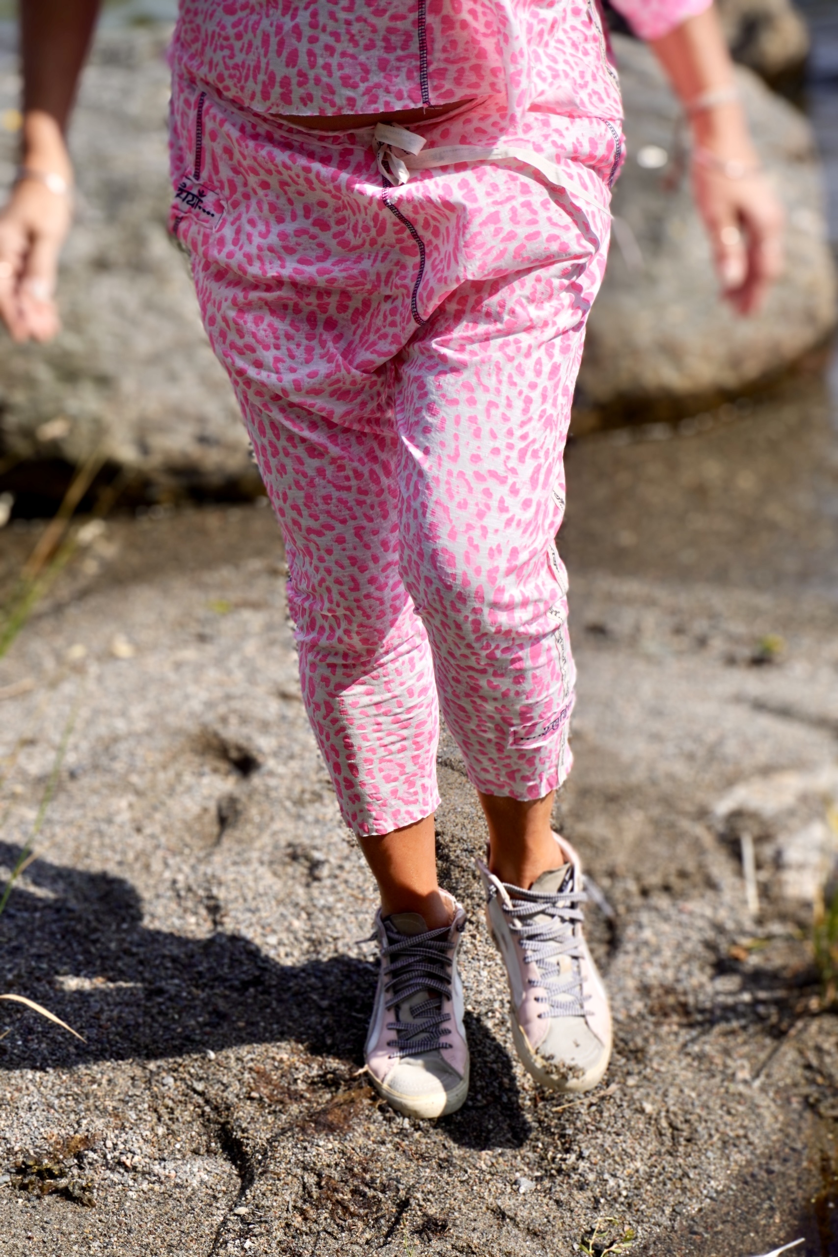 NEO LEO COTTON JERSEY PANT  PINK