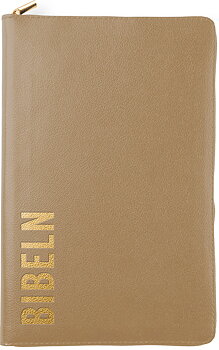 Bibel 2026 Slimline - Bounded leather Brun med dragkedja