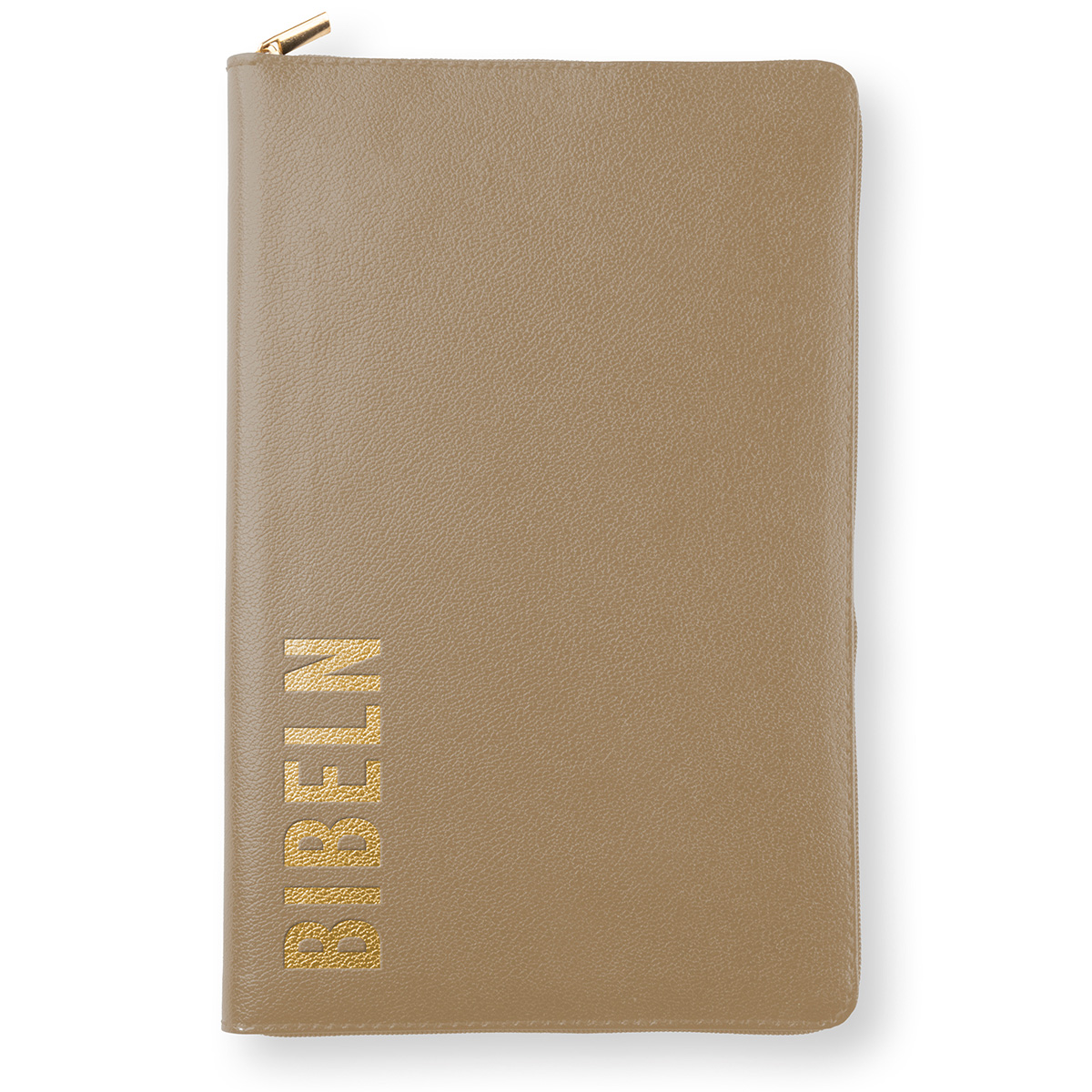 Bibel 2026 Slimline - Bounded leather Brun med dragkedja