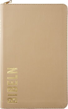Bibel 2026 Slimline - Bonded leather Brun med dragkedja