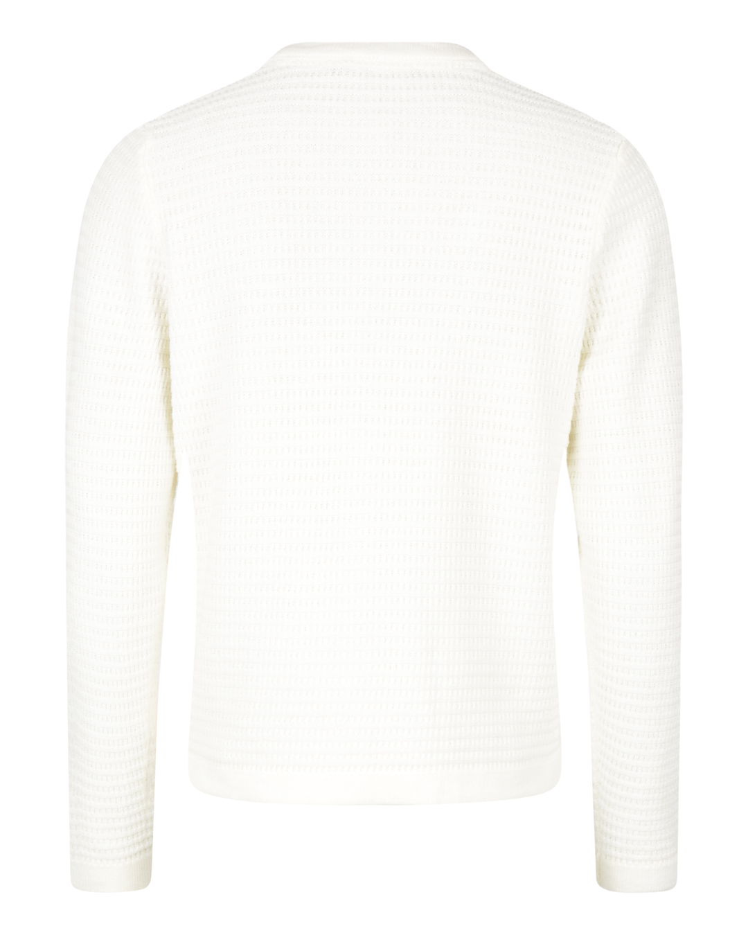 Kofta mönsterstickad guldknappar offwhite - 2