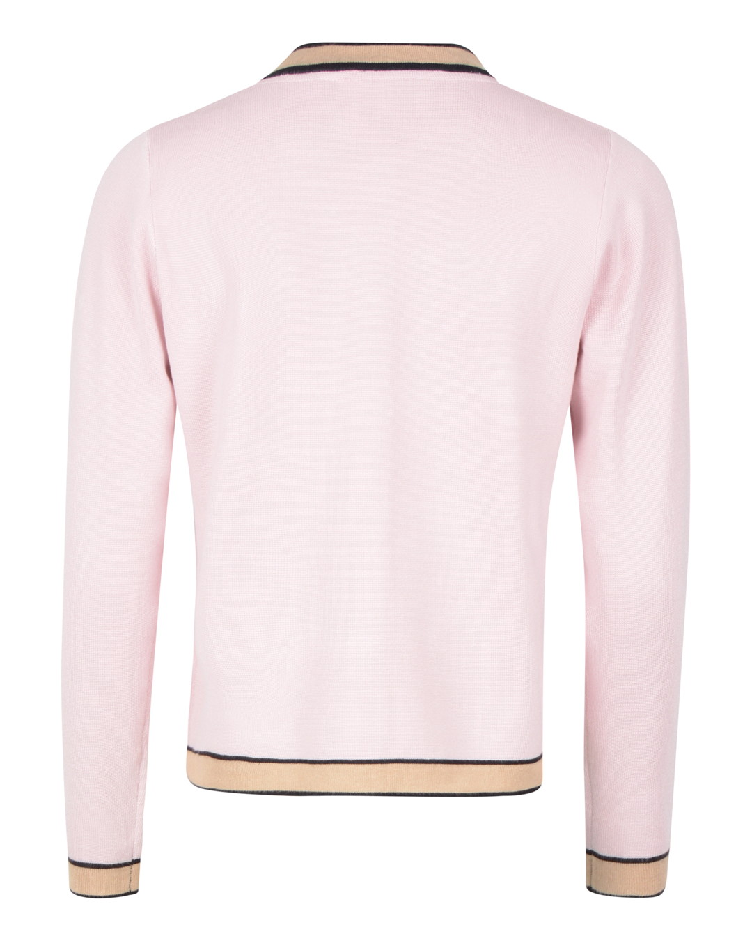 Kofta rosa med beige rand & guldknappar - 2