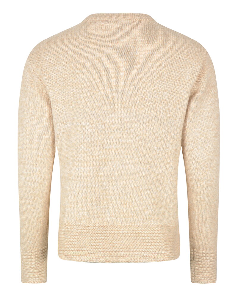 Kofta ullblandad beige med strassknappar