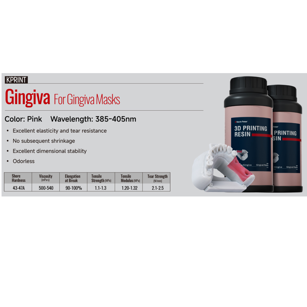 Gingiva Resin för Gingiva Masks, 1000ml