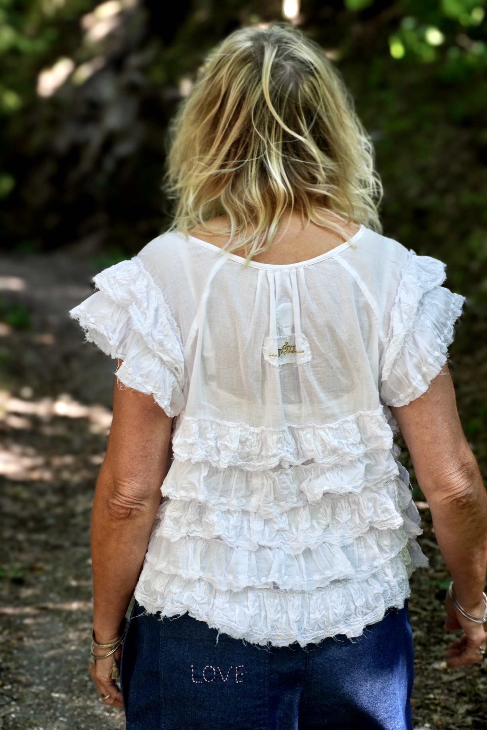 VOLA VOLARE COTTON CROP TOP SWEET WHITE  - 3