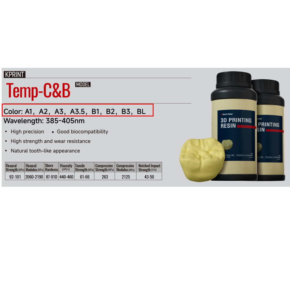 C&B Resin för Temporära kron & bromaterial A1, 1000ml