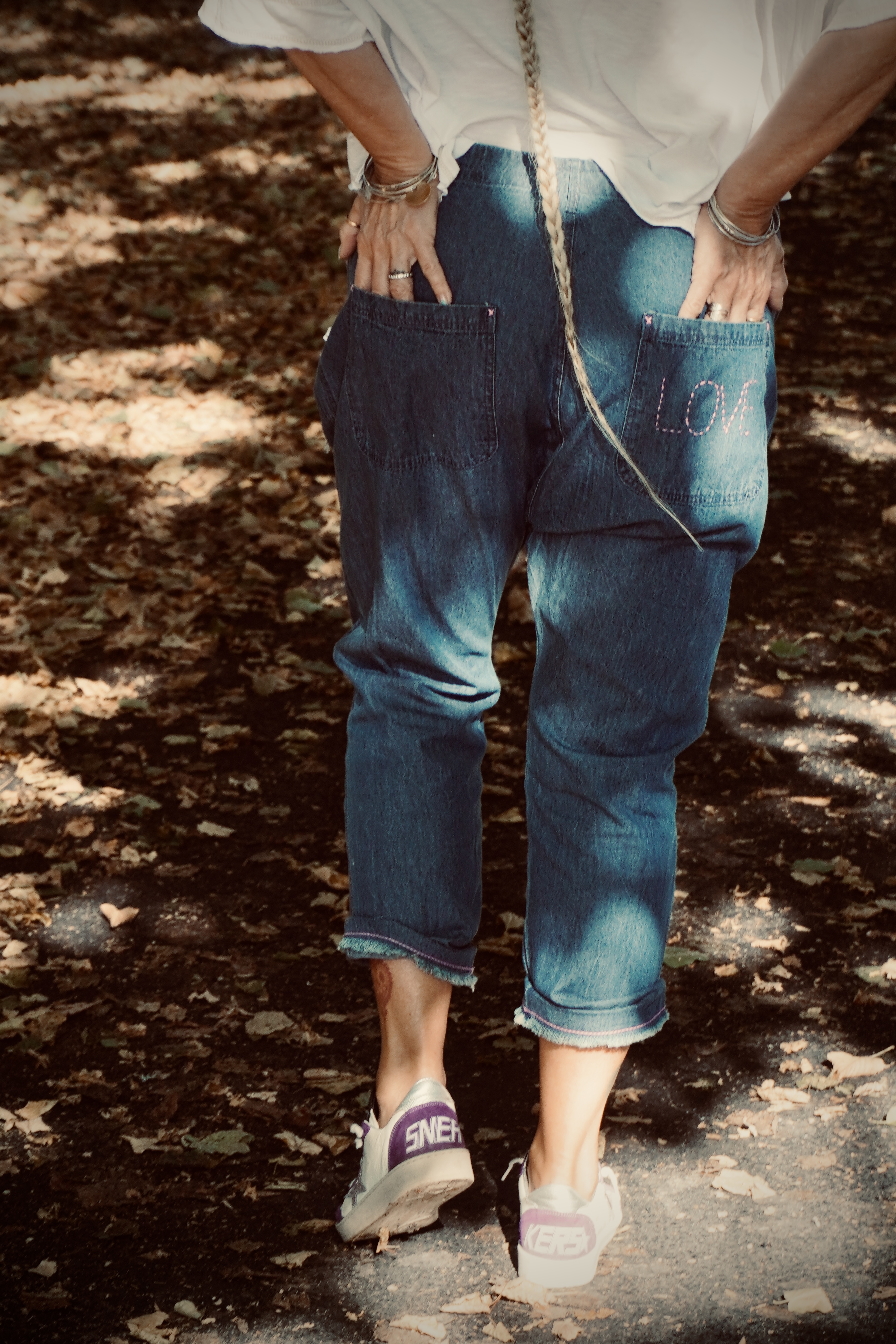 FEY COTTON DENIM PANT BLUE LOVE  - 3