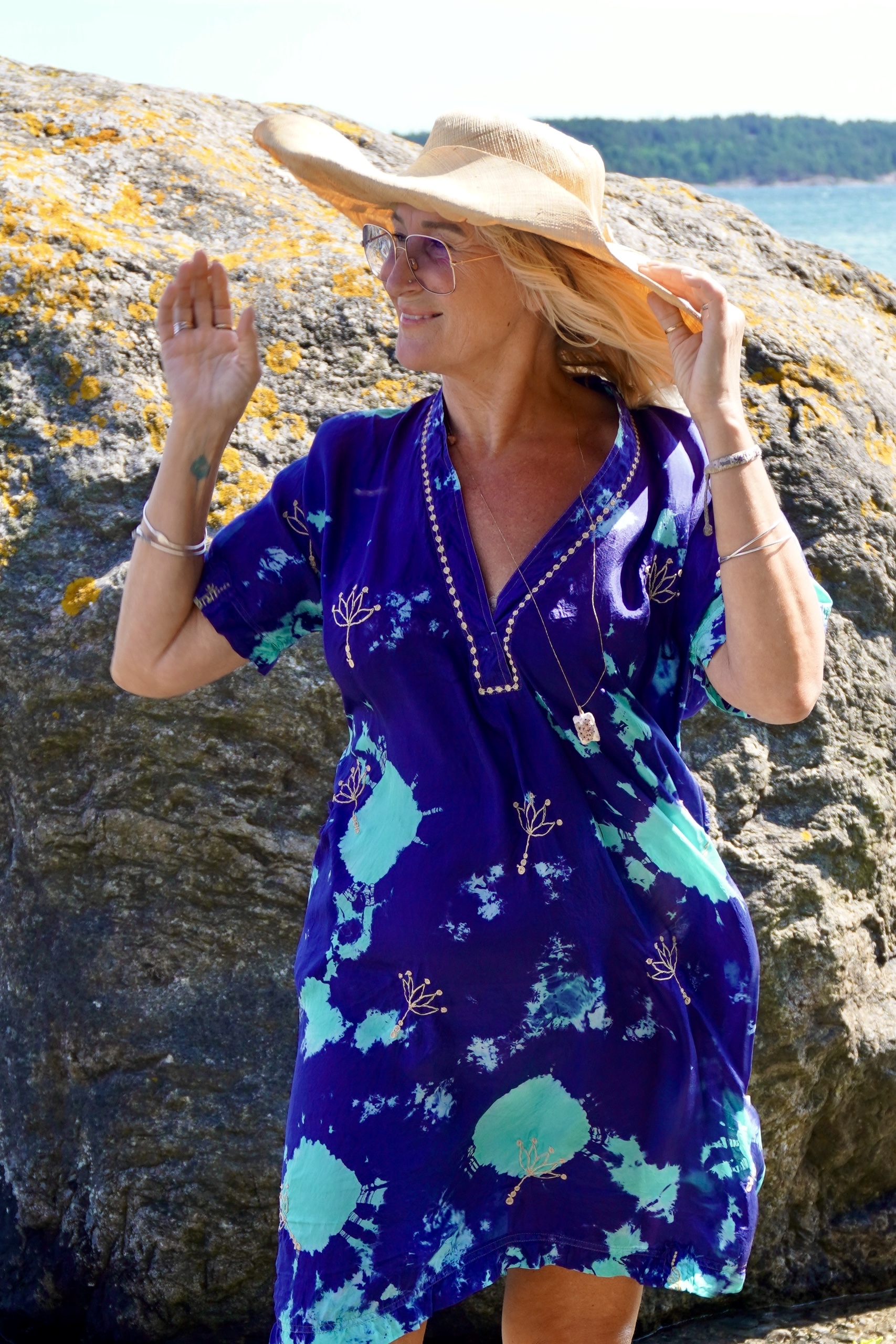 VANESSA  SILK  DRESS LOTUS MOROCCO MINT  - 4