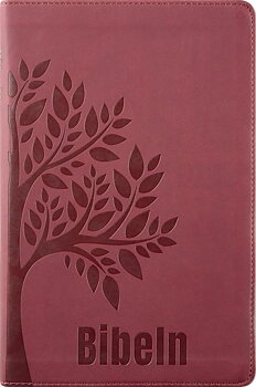 Bibel 2026 Slimline - Konstskinn röd