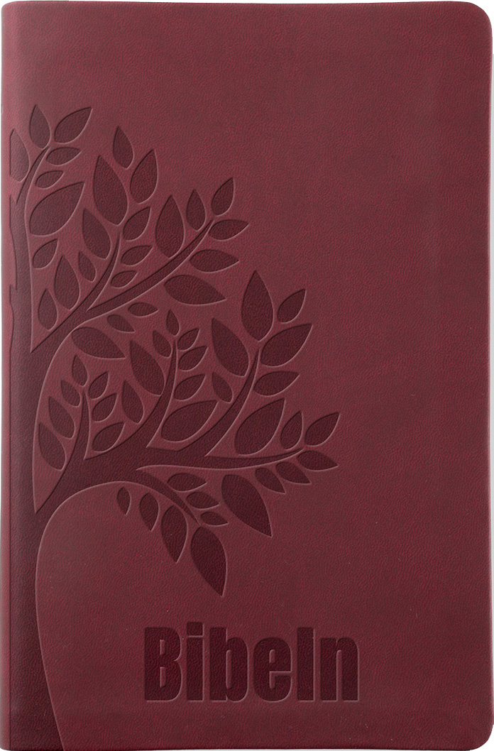 Bibel 2026 Slimline - Konstskinn röd