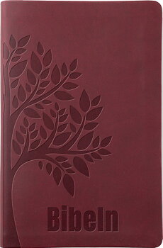 Bibel 2026 Slimline - Konstskinn röd