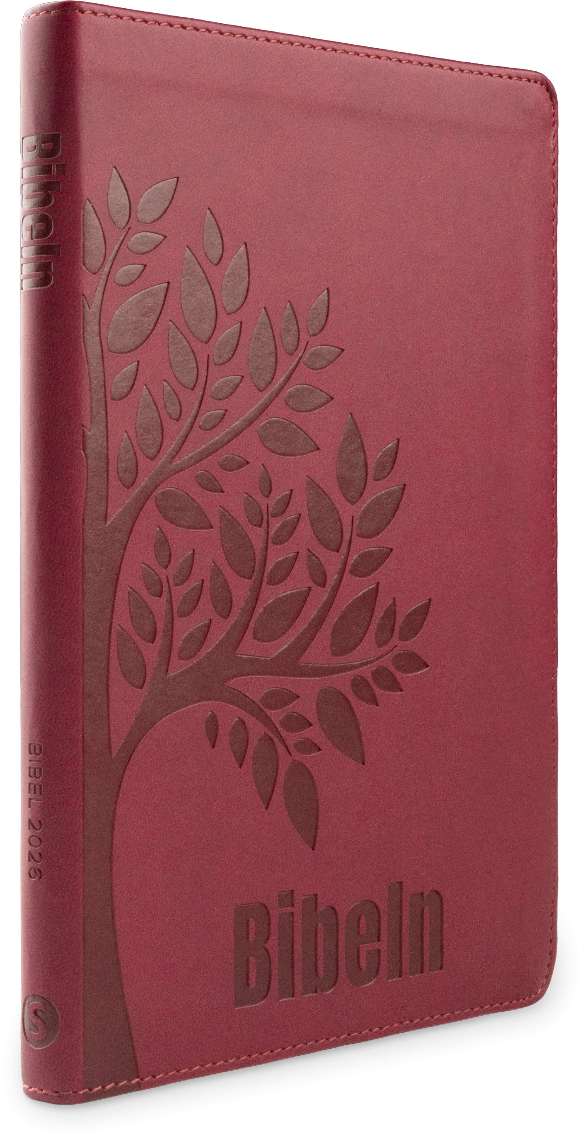 Bibel 2026 Slimline - Konstskinn röd - 2