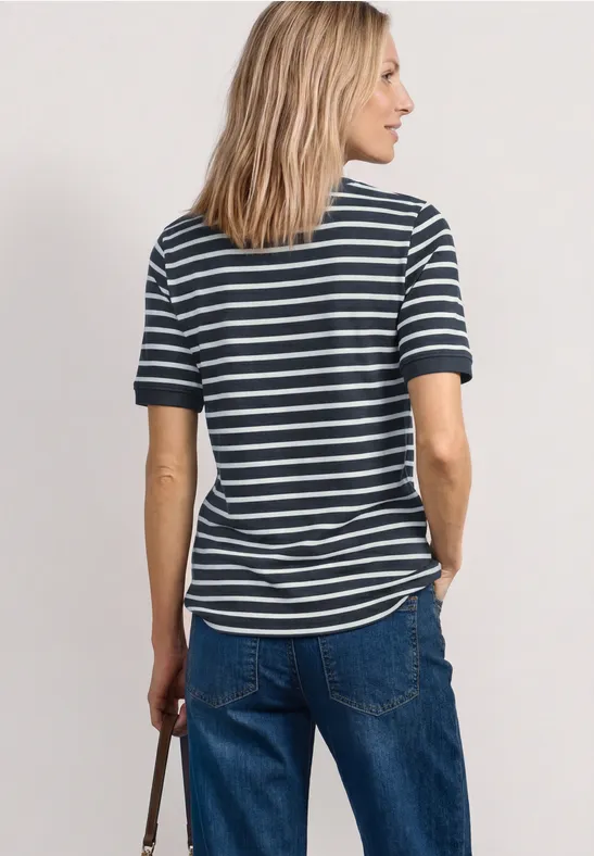 Basic u-boat shirt Darkerst blue  Randig top - 3