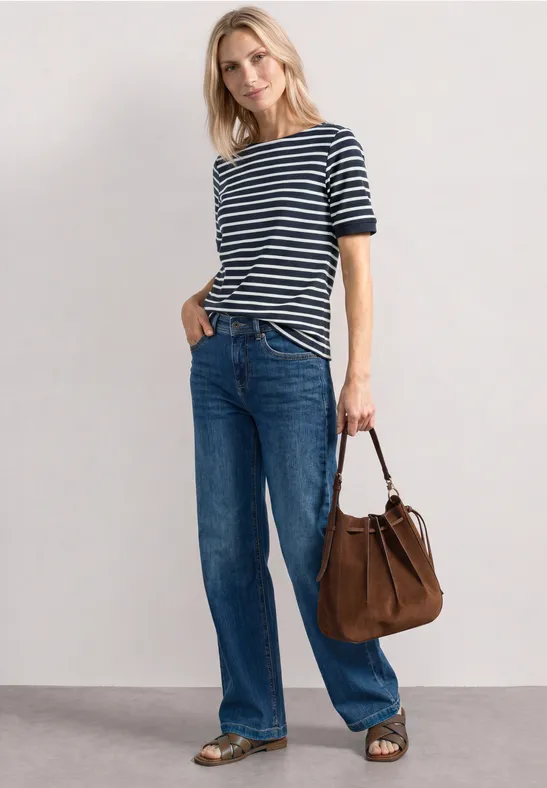 Basic u-boat shirt Darkerst blue  Randig top - 5