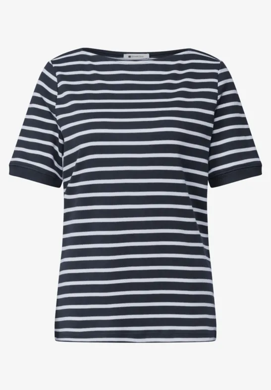 Basic u-boat shirt Darkerst blue  Randig top