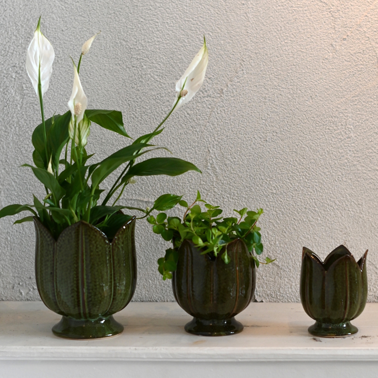Kruka Tulipa i stengods med unik finish  18,5 cm – Miljögården - 3