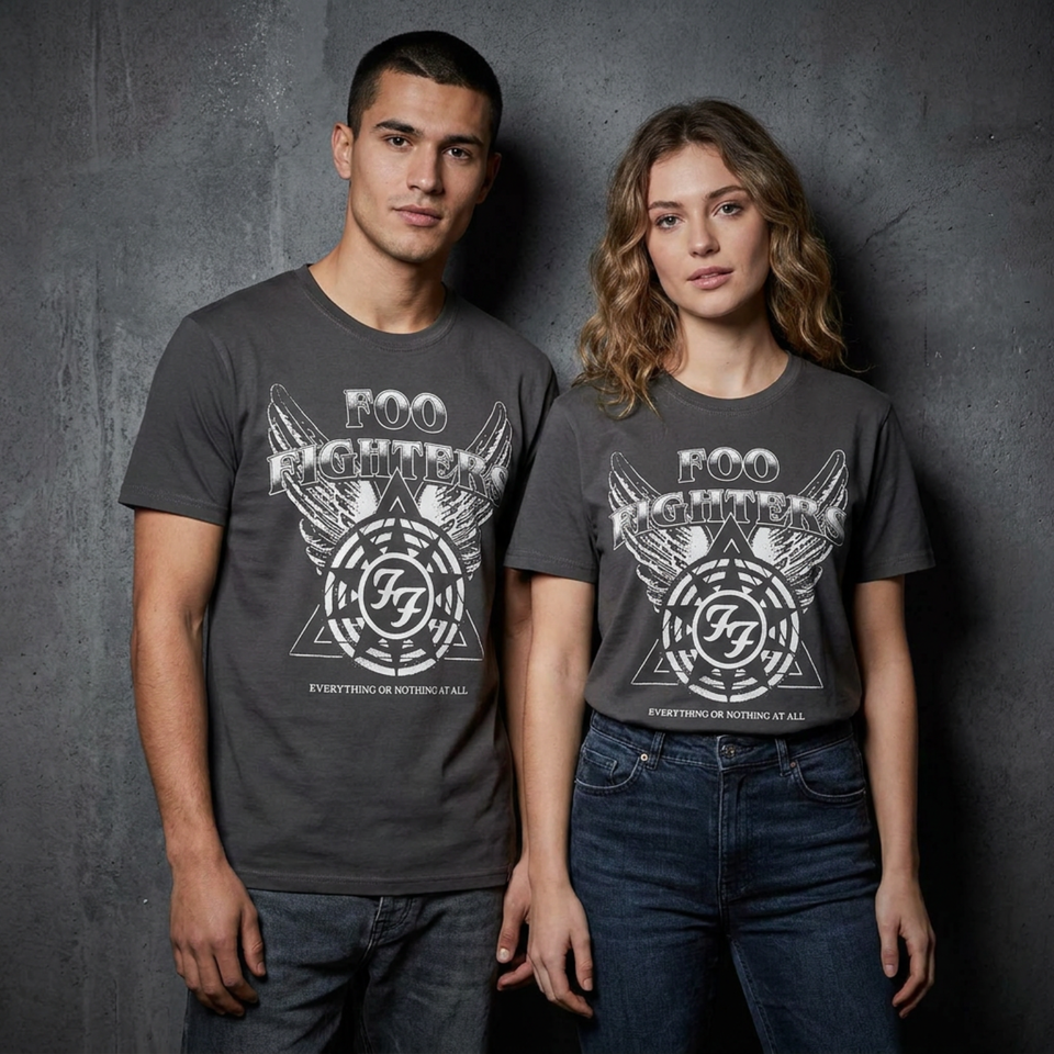 Foo Fighters Unisex Premium T-skjorte: EONAA Logo (Taupe)
