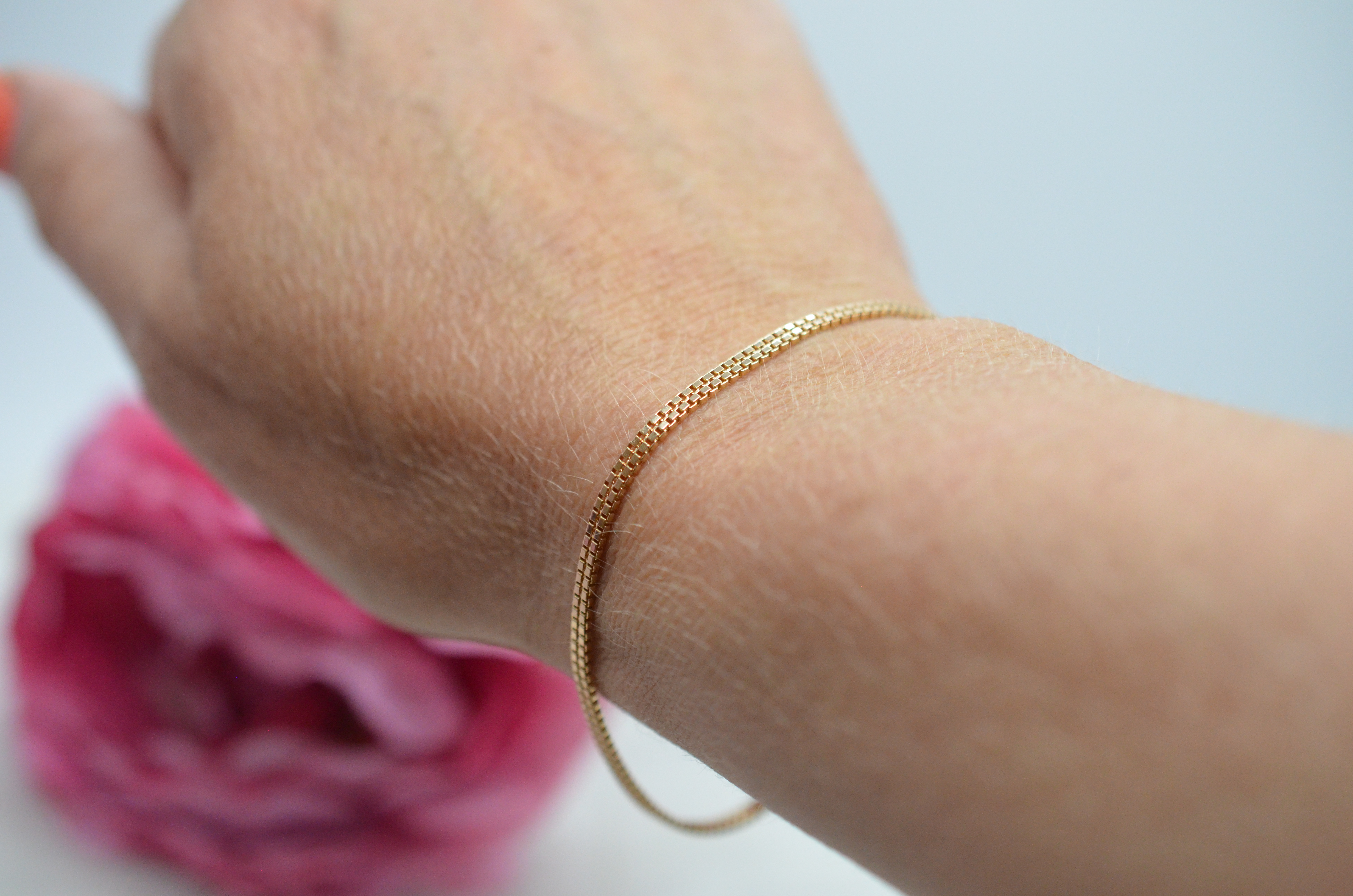 Vintage 18k bracelet with double Venetian links - 5
