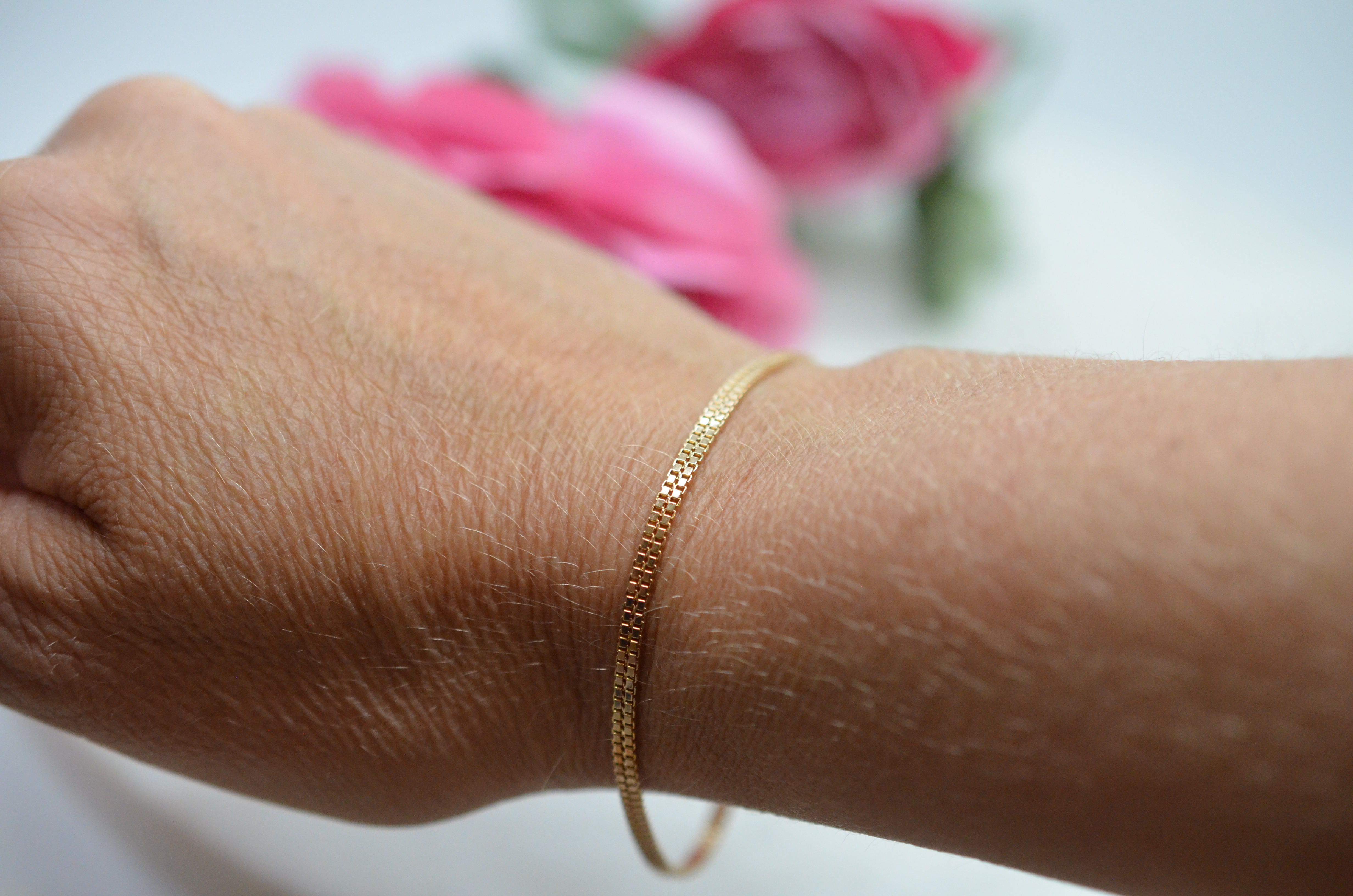 Vintage 18k bracelet with double Venetian links - 4