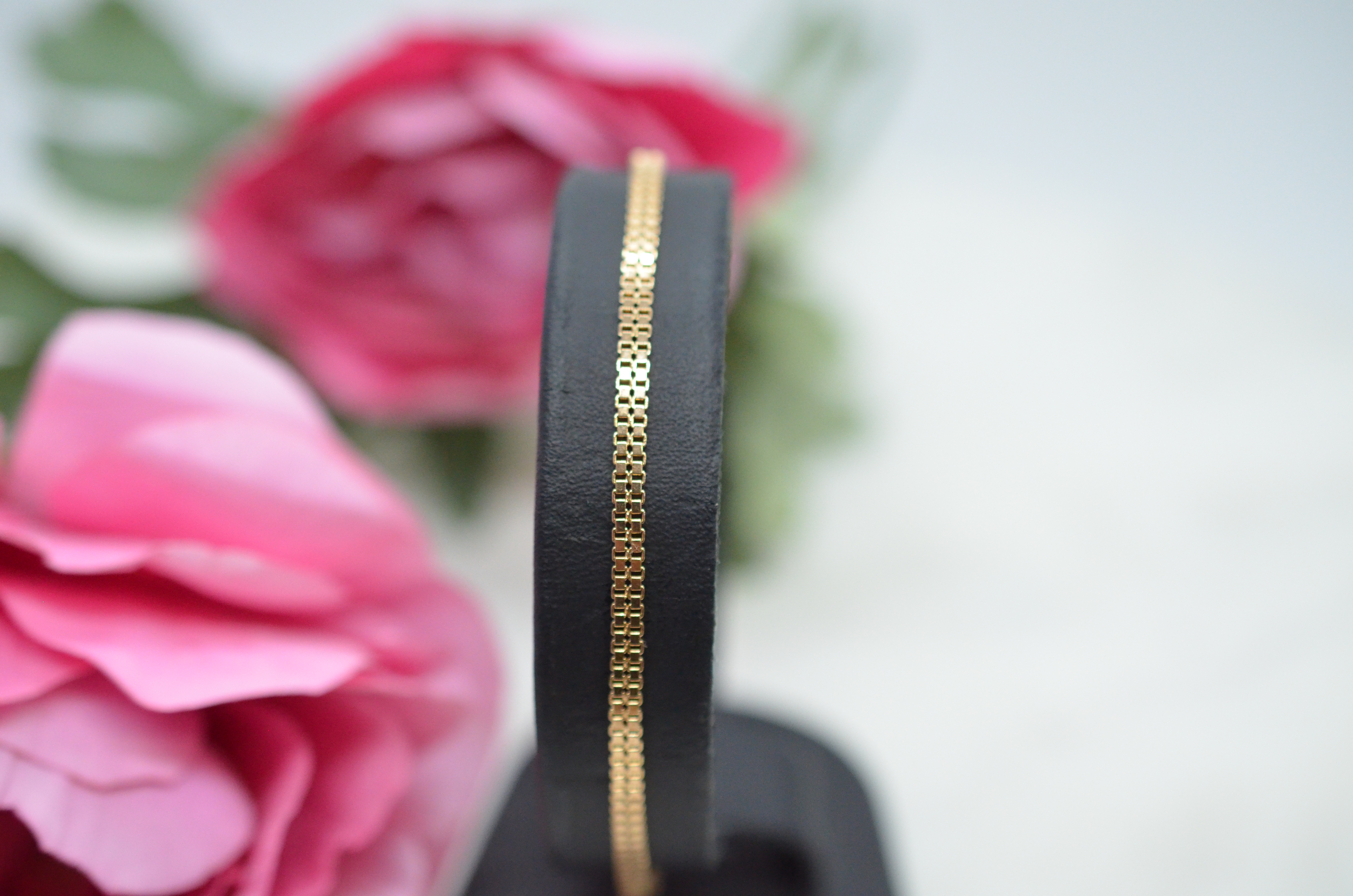 Vintage 18k bracelet with double Venetian links