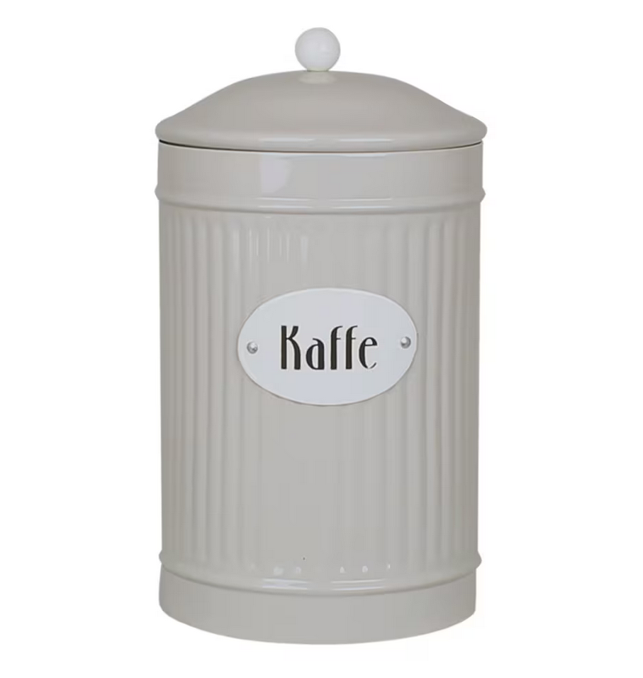 Plåtburk Hugo Kaffe Beige Ø 11,5 x H 21 cm