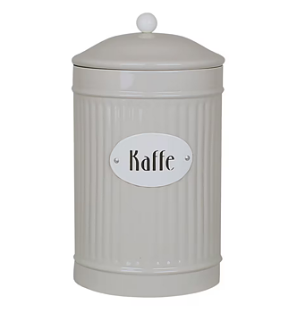 Plåtburk Hugo Kaffe Beige Ø 11,5 x H 21 cm