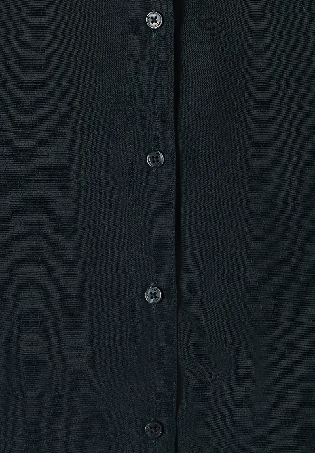 EOS Solid Shirt Collar Blouse - Green - Cecil - 4