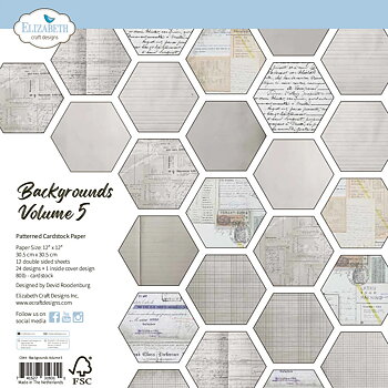 Elizabeth  -  Printed Cardstock -12x12 - Backgrounds Volume 5