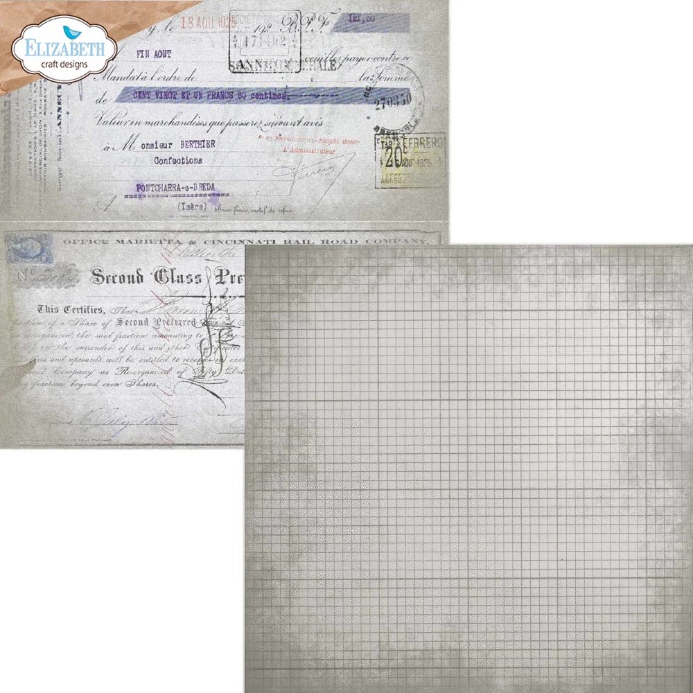 Elizabeth  -  Printed Cardstock -12x12 - Backgrounds Volume 5 - 5
