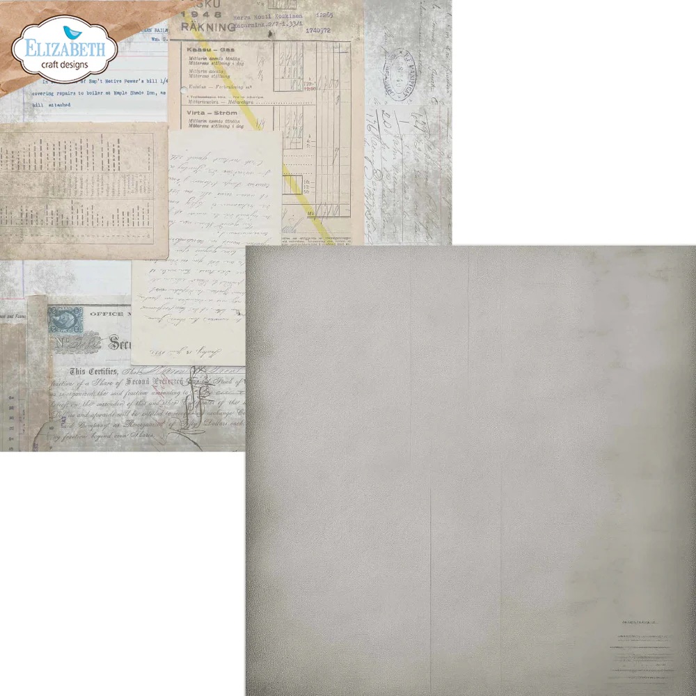 Elizabeth  -  Printed Cardstock -12x12 - Backgrounds Volume 5 - 6
