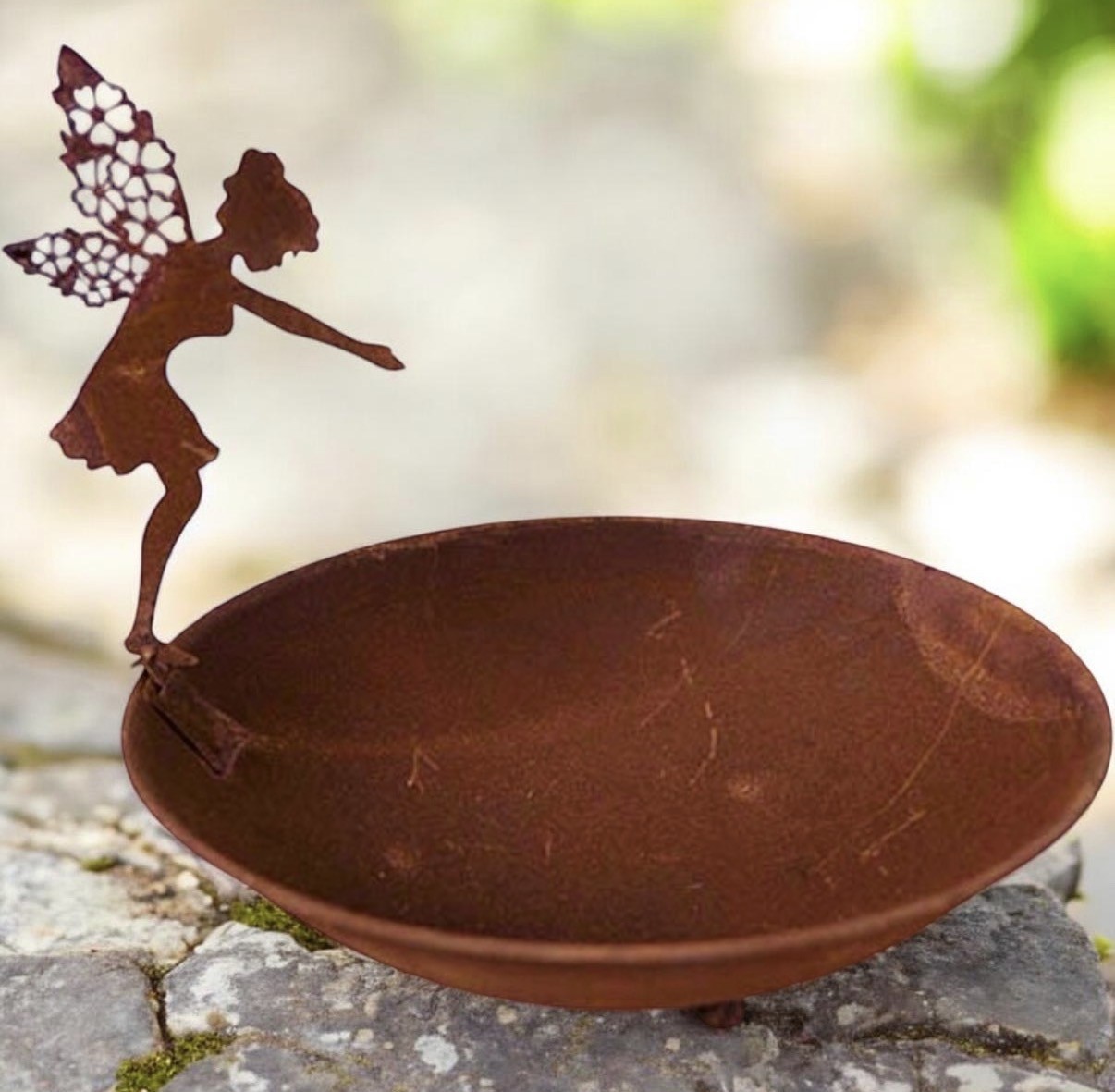 Birdbath/Planting Dish – Diving Flower Fairy with Ball Feet - 2