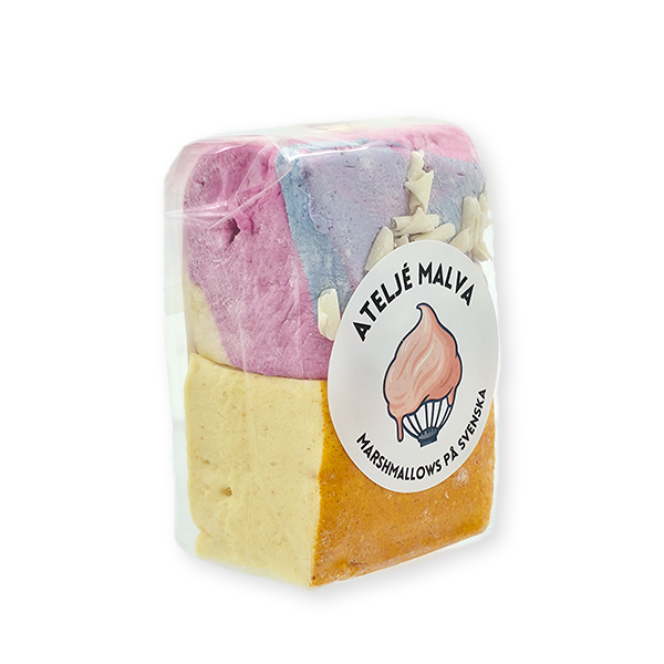 Marshmallows 2 bitar Regnbåge/Passion, 65 g