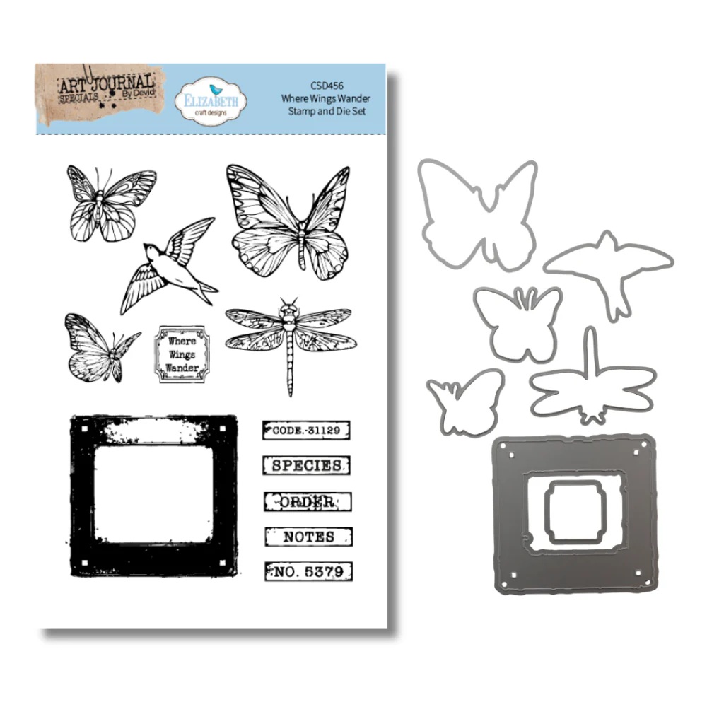 Elizabeth - Where Wings Wander Stamp and Die Set