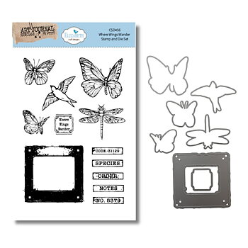 Elizabeth - Where Wings Wander Stamp and Die Set