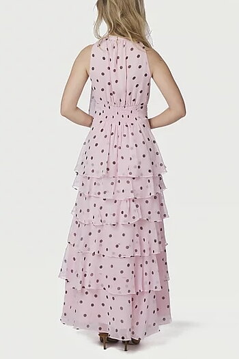 Neo Noir  - Marli Big Dot Dress Light Pink