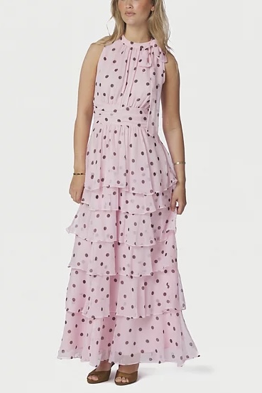 Neo Noir  - Marli Big Dot Dress Light Pink