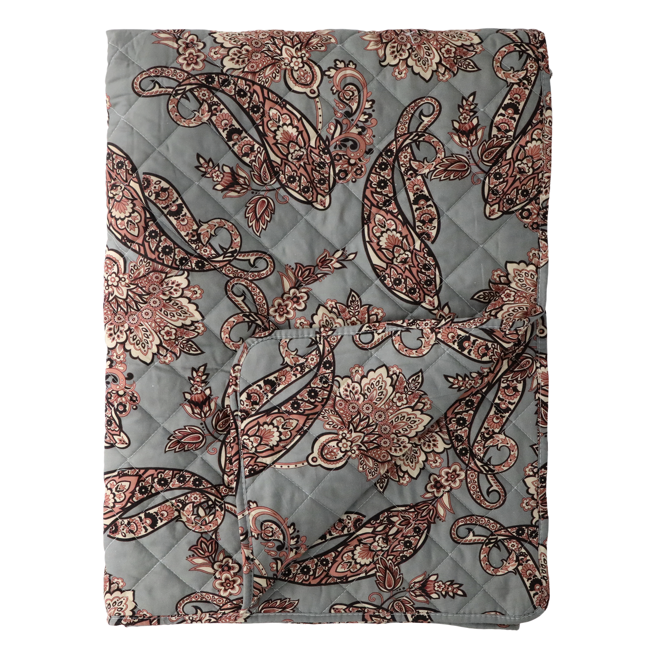 Pläd Paisleymönstrad Quiltad 180x130cm 