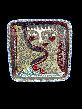 Upsala Ekeby UE Mari Simmulson, serving platter, studio work.