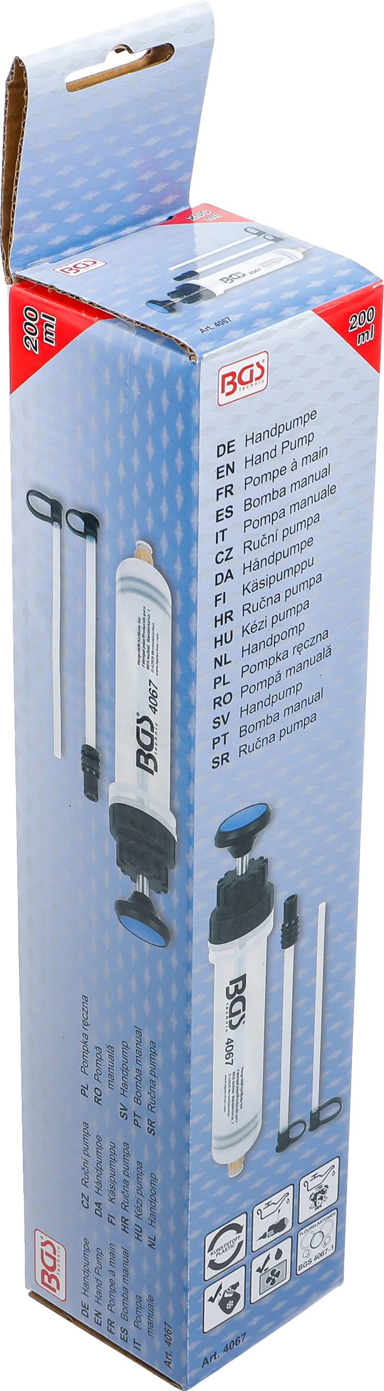 Håndpumpe for olje til motor eller forgaffel, 200 ml - 6