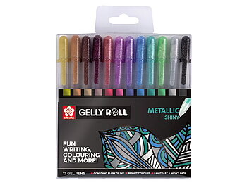 Sakura Metallic gelpennor 12-pack / Metallic Set 12 Gel Pens